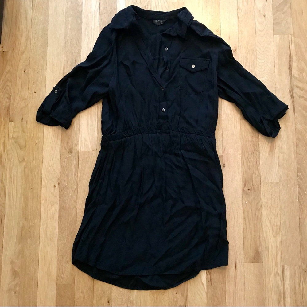 Collared black dress